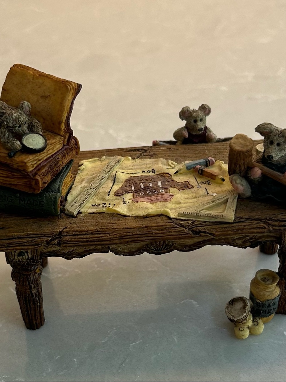 Boyds Bears Noah’s Genius at Work Table figurine 4E/5995 - Picture 3 of 5